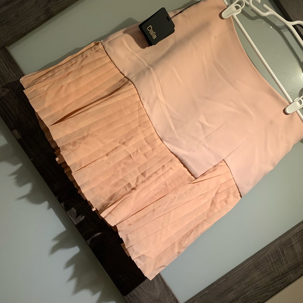 Pink Mini Skirt,  with pleat bottom
